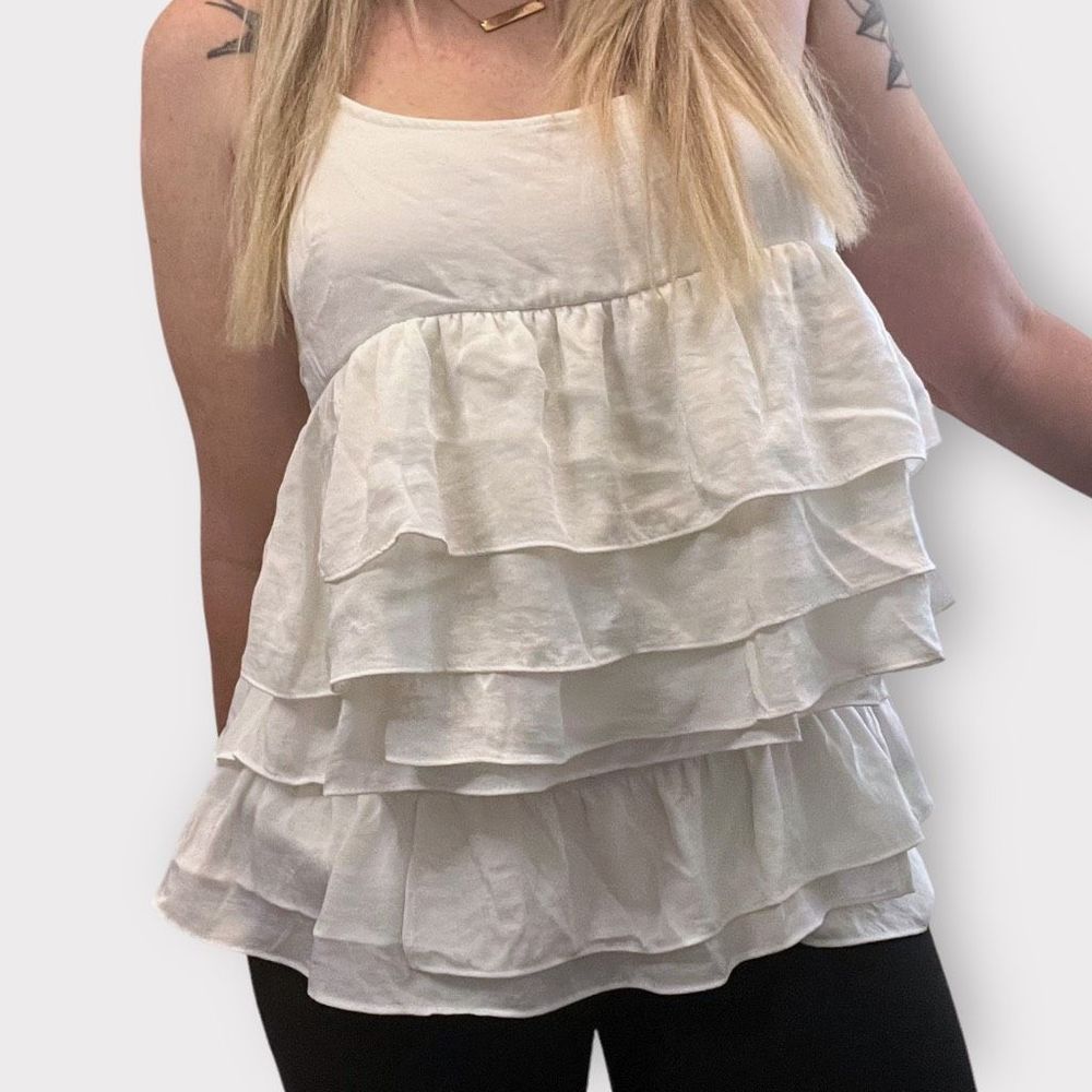 Who What Wear Ruffle Tank Size S